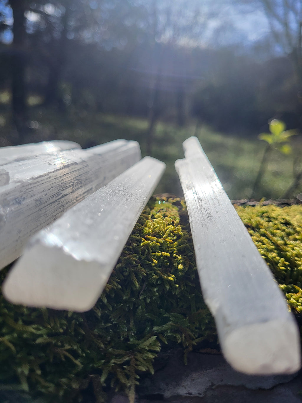 Bâton en sélénite brute, bâton de méditation, pierres brutes, minéraux et gemmes pour lithothérapie, collection et décoration