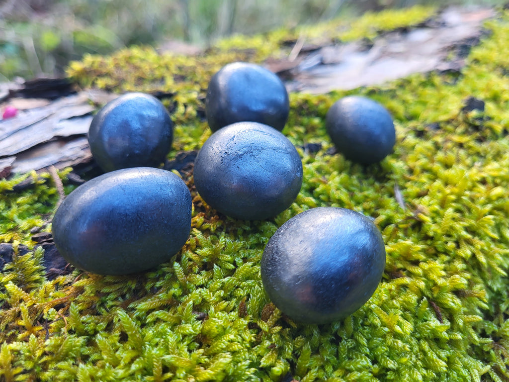 Pierre de shungite roulée, Pierre de protection contre les champs magnétique, cristaux de shungite naturelle.