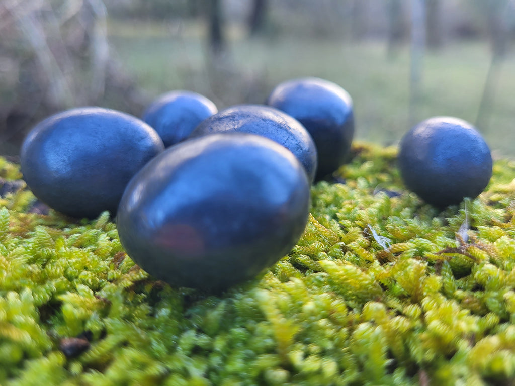 Pierre de shungite roulée, Pierre de protection contre les champs magnétique, cristaux de shungite naturelle.