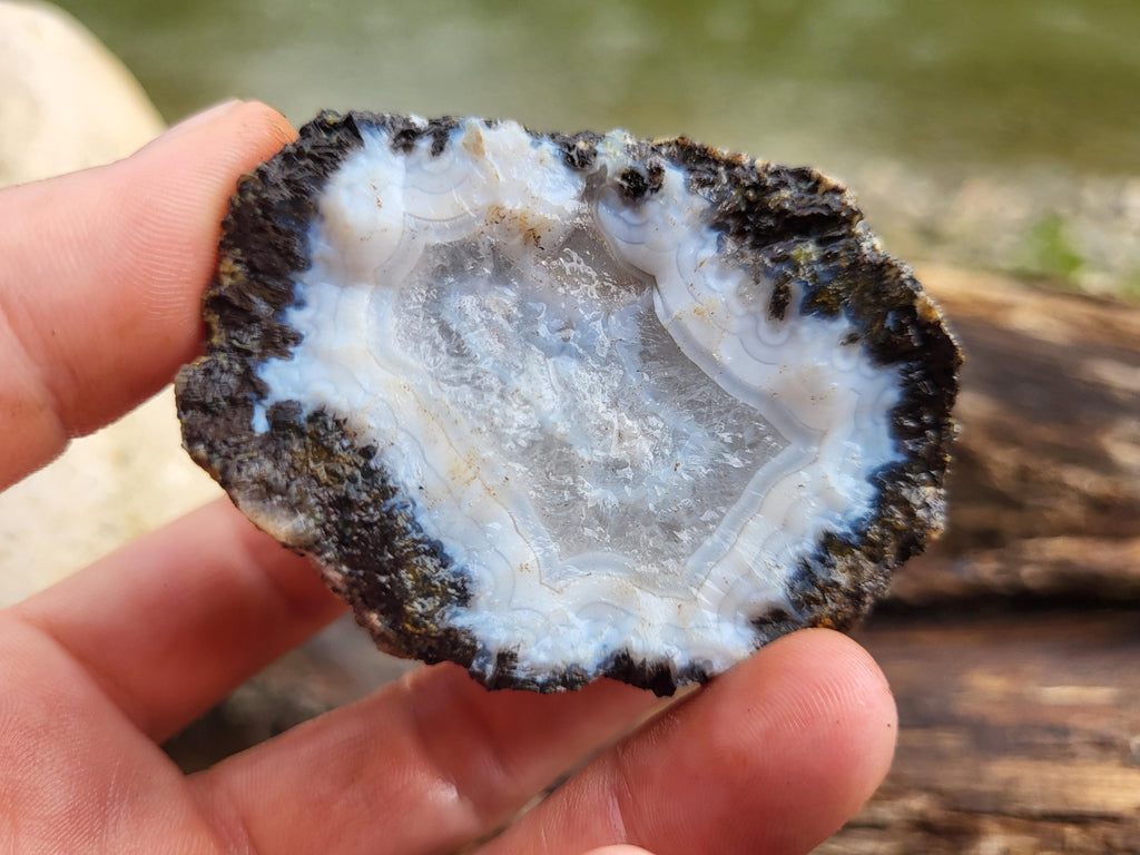 Géode d'agate coco du Mexique, géode de cristal naturel, pour lithothérapie, soin par les pierres, collection et décoration de la maison